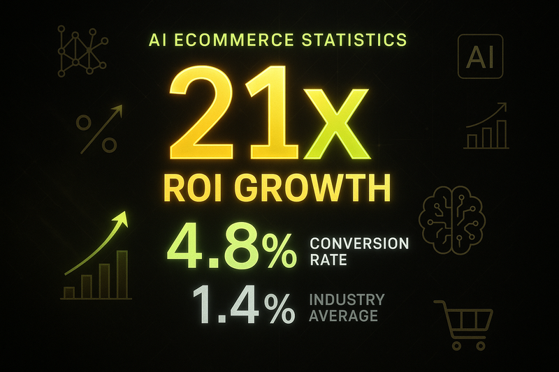 AI Ecommerce Statistics - 21x ROI Growth and Superior Conversion Rates